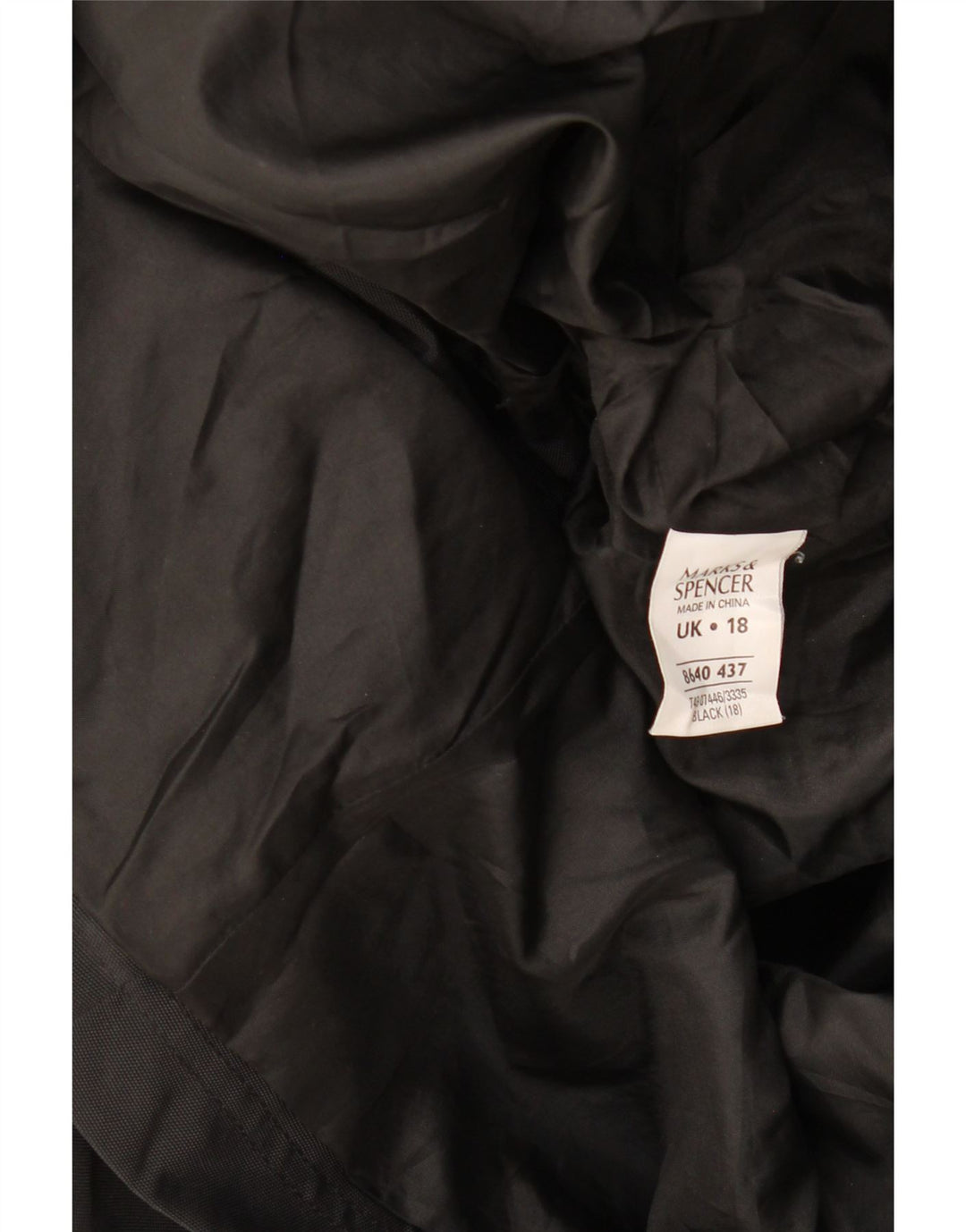 Marks & Spencer Chaqueta Parka con Capucha para Mujer UK 40 XL Poliéster Negro