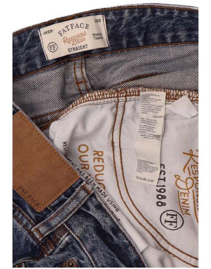 Vaqueros rectos para hombre Fat Face W36 L32 Algodón azul