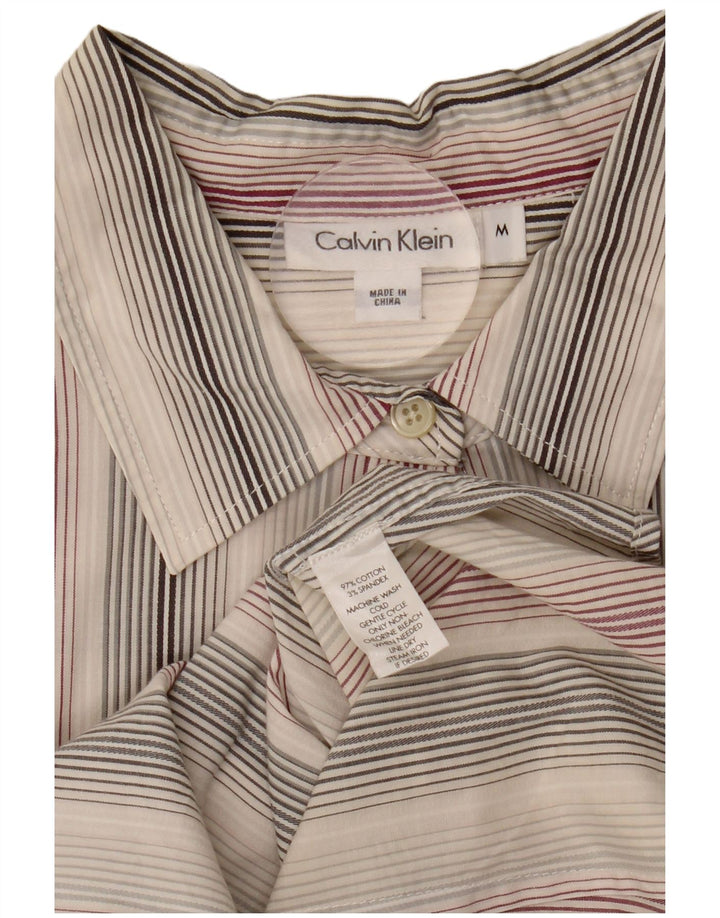 Calvin Klein Camisa para mujer Reino Unido 44 Mediana Algodón a rayas multicolor