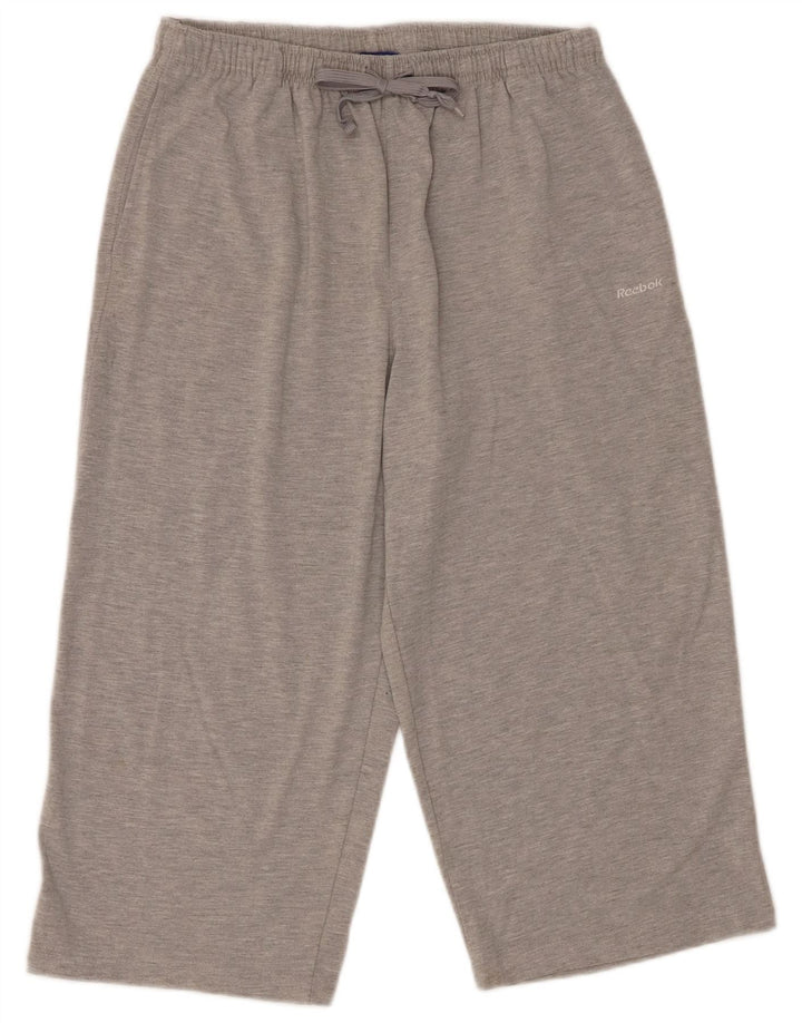 Reebok - Pantalones capri para mujer, talla 40, color gris
