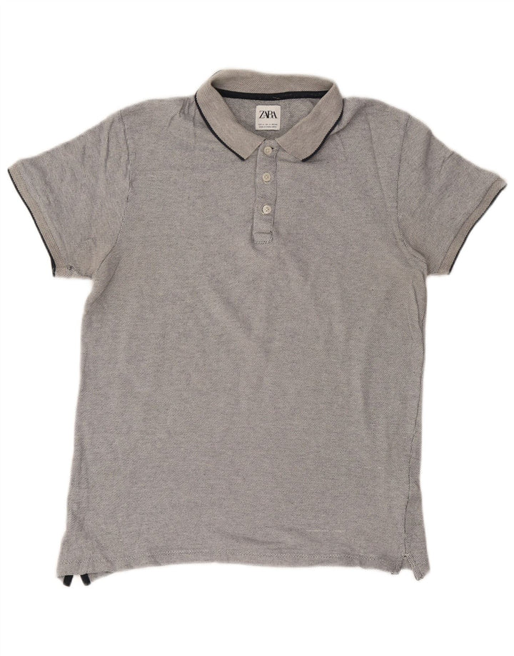 Zara Hombre Polo Polo Algodón Gris Medio