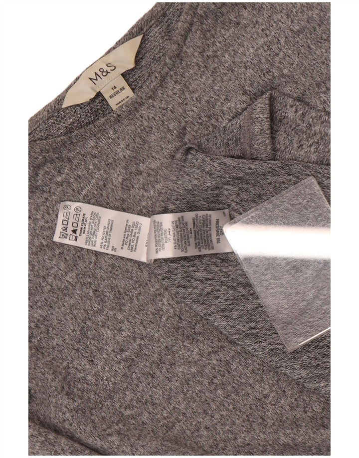 Marks & Spencer Vestido tubo de manga larga para mujer UK 44 Gris medio moteado