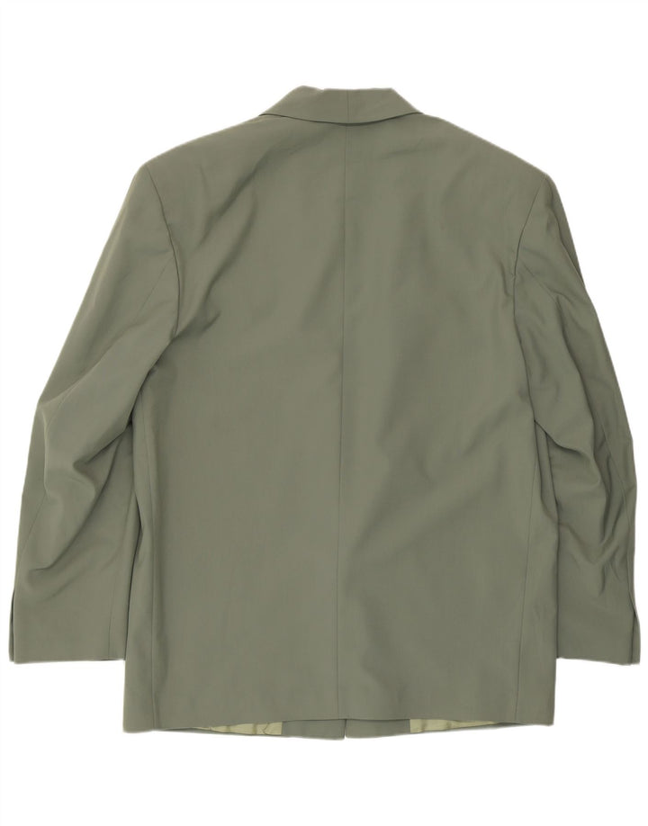 Vintage Hombre 1 Botón Blazer Chaqueta IT 52 XL Acetato Verde