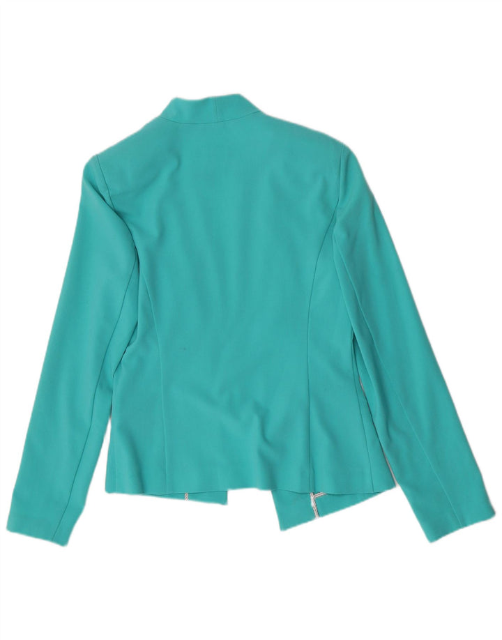 Marks & Spencer Chaqueta tipo blazer abierta para mujer UK 8 Small Turquesa Poliéster