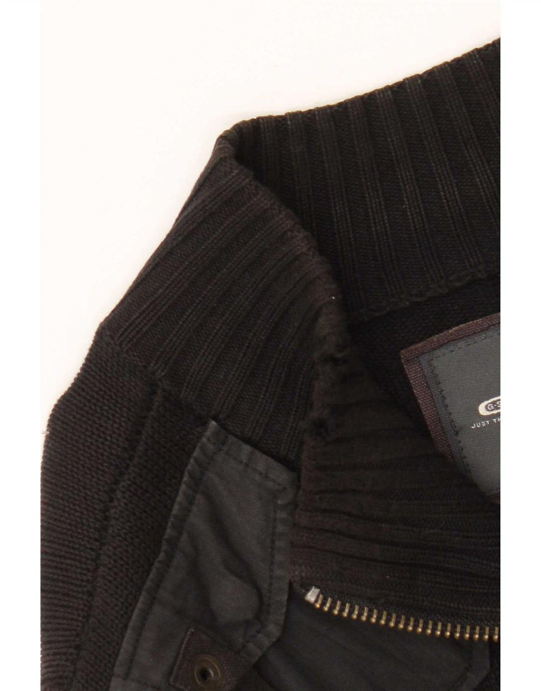 G-Star Suéter tipo cárdigan con cremallera completa para hombre Algodón negro mediano