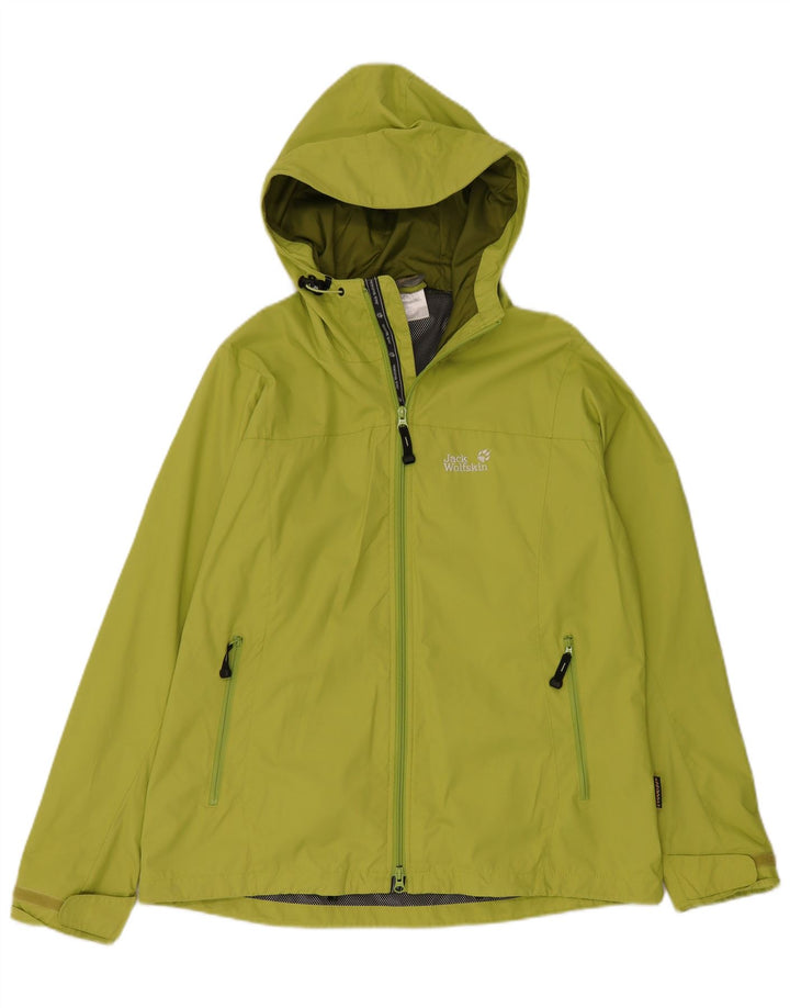 JACK WOLFSKIN Chaqueta impermeable con capucha de gran tamaño para mujer Reino Unido 40 Grande Verde