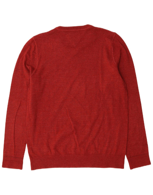 Tommy Hilfiger Jersey con Cuello Redondo para Hombre XL Algodón Rojo