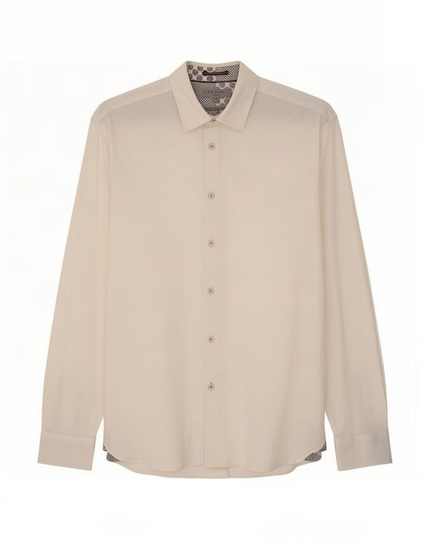 Ted Baker Camisa para hombre Talla 5 XL Algodón blanco