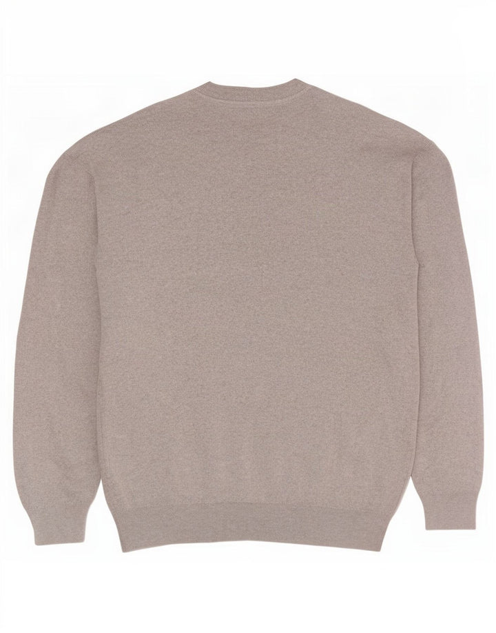 Zara Hombre Jersey De Cuello Redondo Jersey Grande Gris Algodón