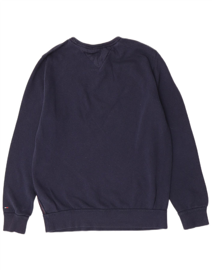 Tommy Hilfiger Hombre Sudadera Gráfica Jumper Medium Azul Marino Algodón