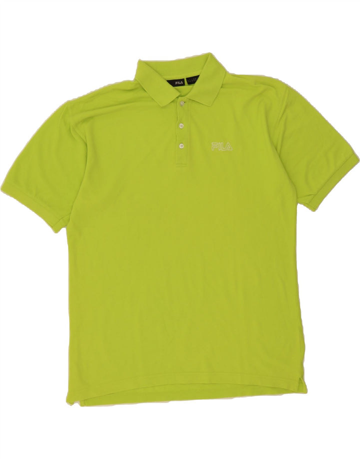 FILA Mens Polo Shirt XL Green Vintage Fila and Second-Hand Fila from Messina Hembry 
