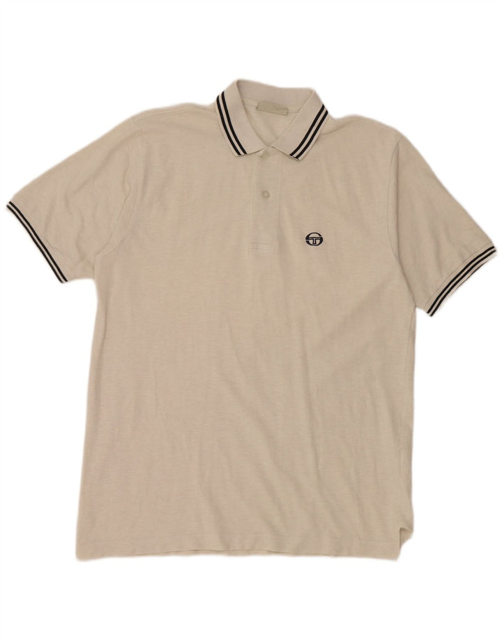 SERGIO TACCHINI Polo Hombre Grande Blanco Roto Algodón