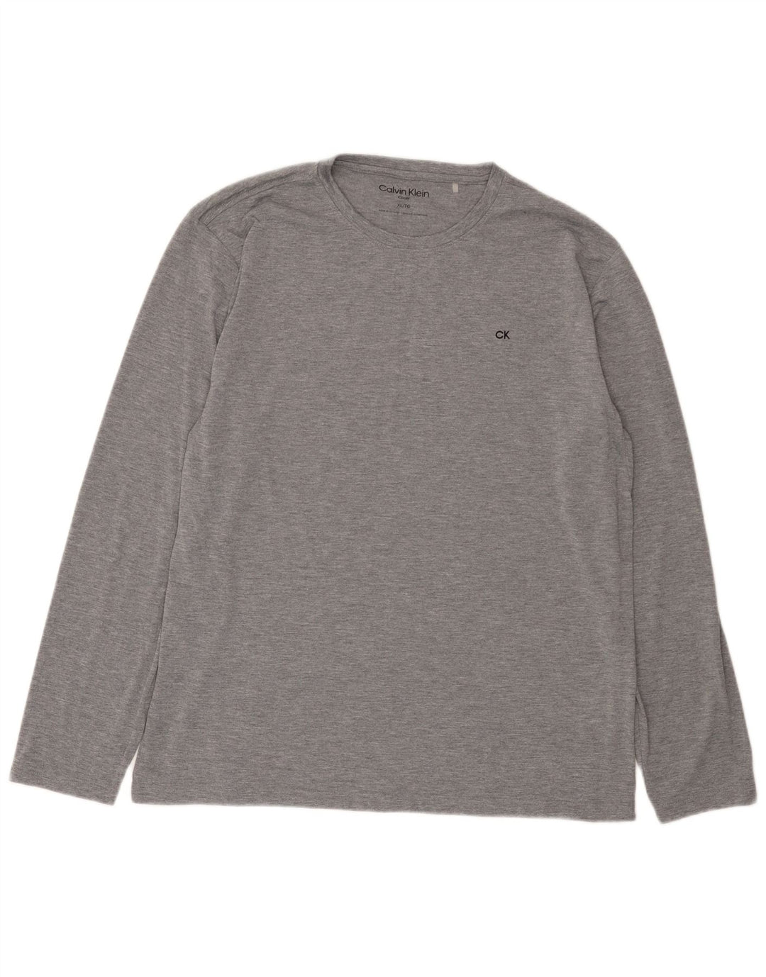 Calvin Klein Hombre Top Manga Larga XL Poliéster Gris