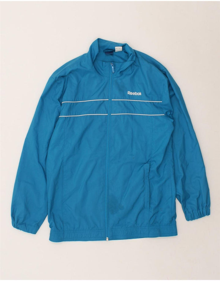 REEBOK Boys Tracksuit Top Jacket 14-15 Years Small Blue Polyester Vintage Reebok and Second-Hand Reebok from Messina Hembry 