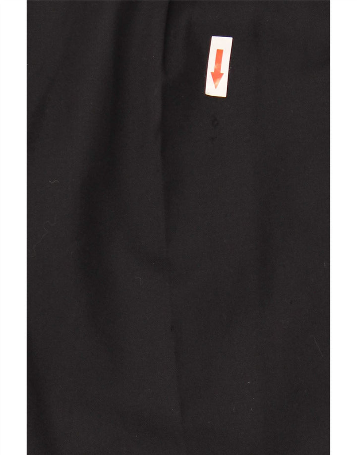 Marks & Spencer Pantalón de traje con pinzas para hombre W38 L31 Poliéster negro