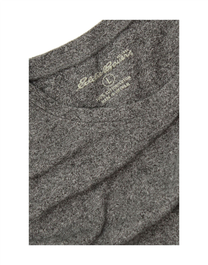 EDDIE BAUER Womens Top Long Sleeve UK 16 Large Grey Cotton Vintage Eddie Bauer and Second-Hand Eddie Bauer from Messina Hembry 