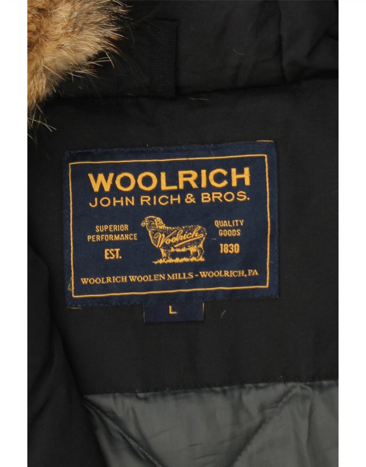 Woolrich Chaqueta acolchada con capucha para mujer UK 40 Large Black