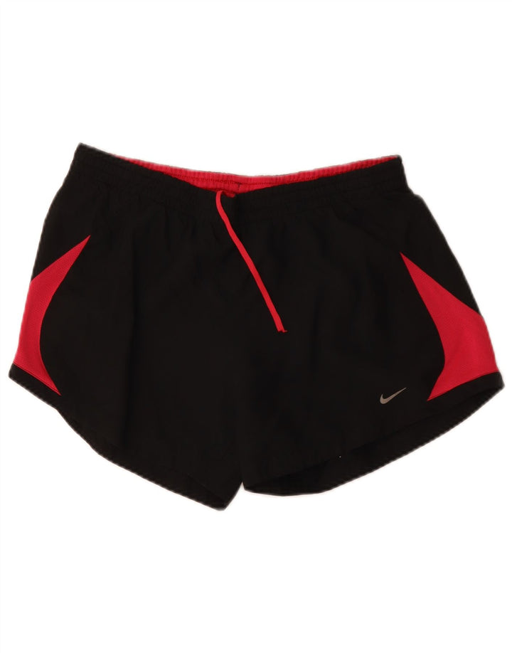 Pantalones cortos deportivos NIKE para mujer UK 44 Mediano Negro Colorblock Poliéster