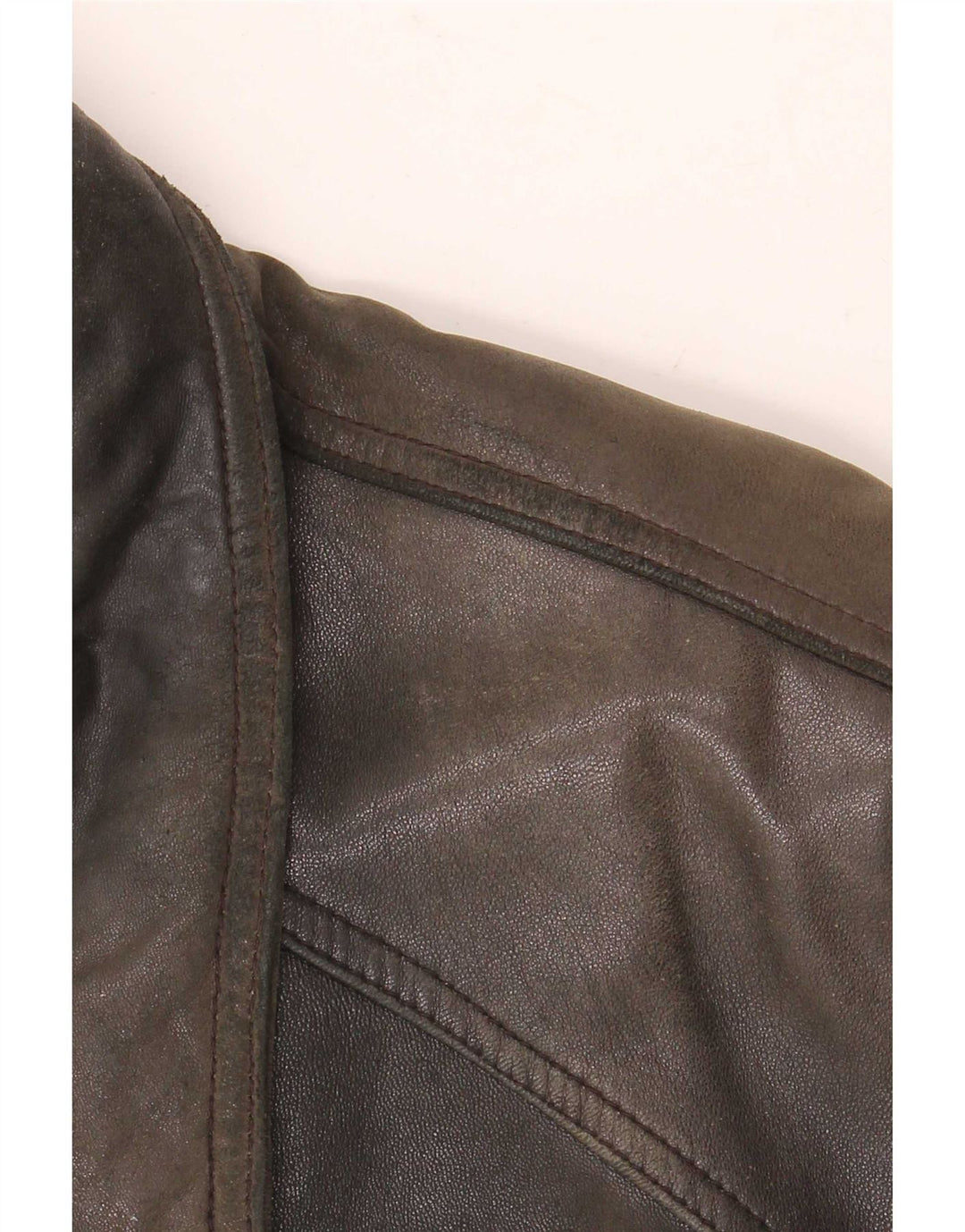 Italo Chaqueta de cuero para hombre Reino Unido 40 Grande Negro