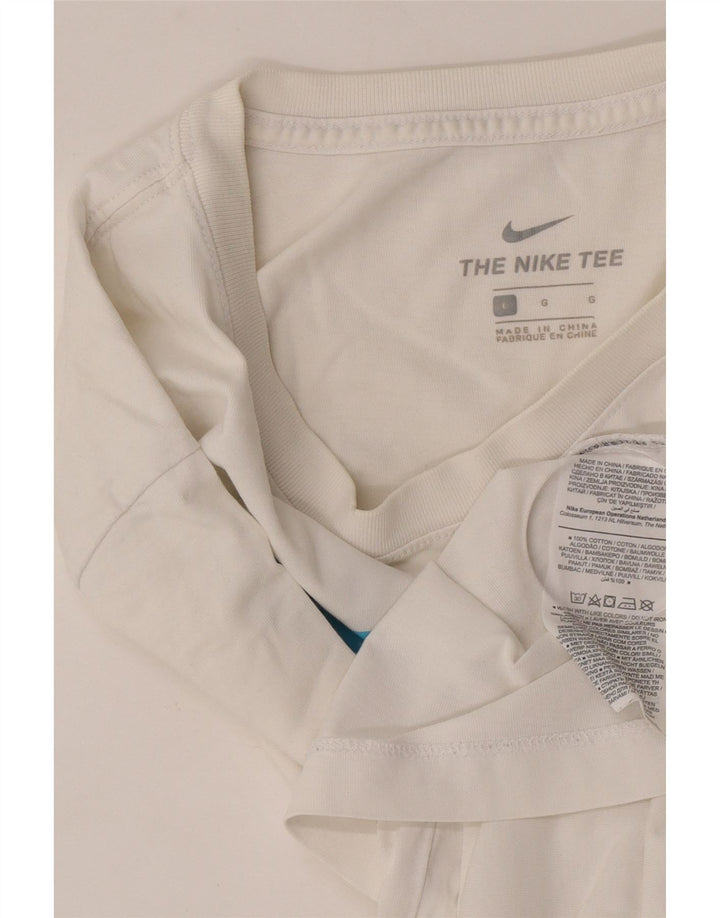 Nike - Camiseta gráfica para hombre, talla grande, algodón blanco