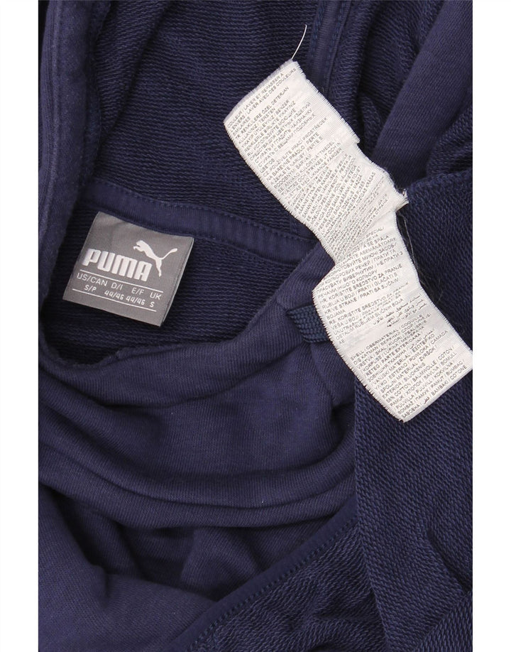 PUMA Sudadera con capucha para hombre, talla pequeña, algodón azul marino