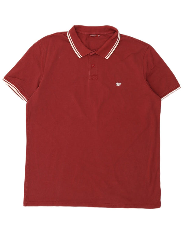Polo Carrera para hombre 2XL Algodón burdeos
