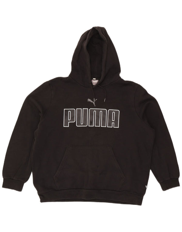 Puma Sudadera con capucha gráfica para hombre XL Negro