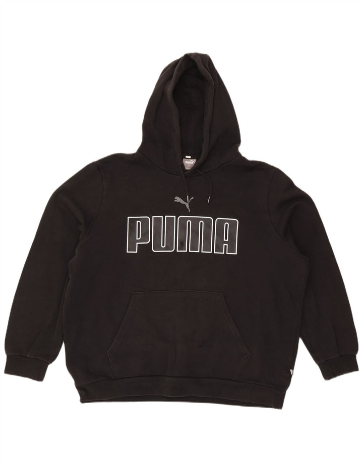 Puma Sudadera con capucha gráfica para hombre XL Negro