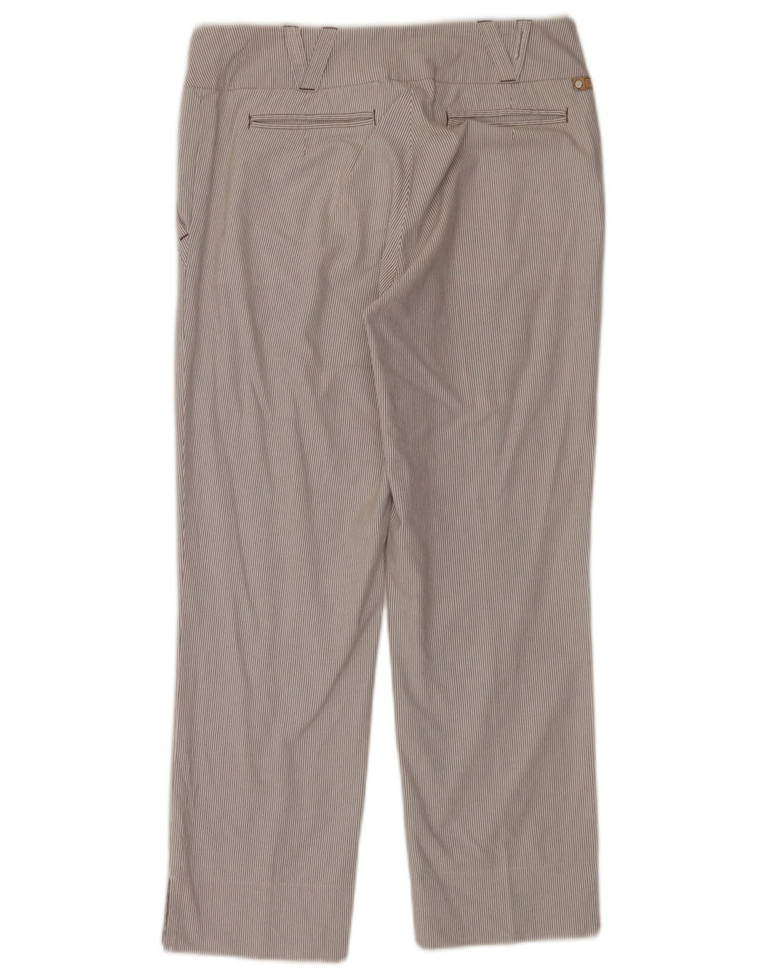 SPORTMAX Pantalones cortos para mujer UK 8 Small W28 L25 Gris Pinstripe