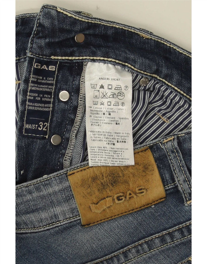 Shorts vaqueros para hombre Gas W32 Algodón azul medio