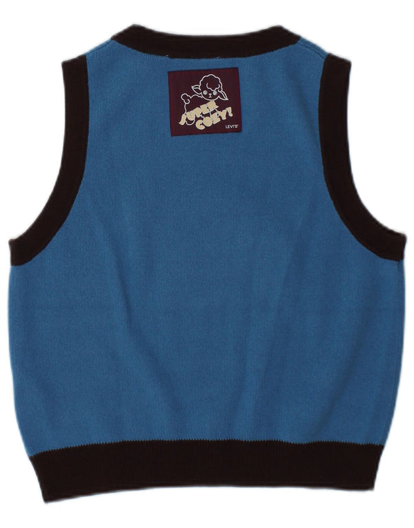 Levi's Crop Graphic Vest Camiseta sin mangas para mujer UK 10 Small Blue Colourblock