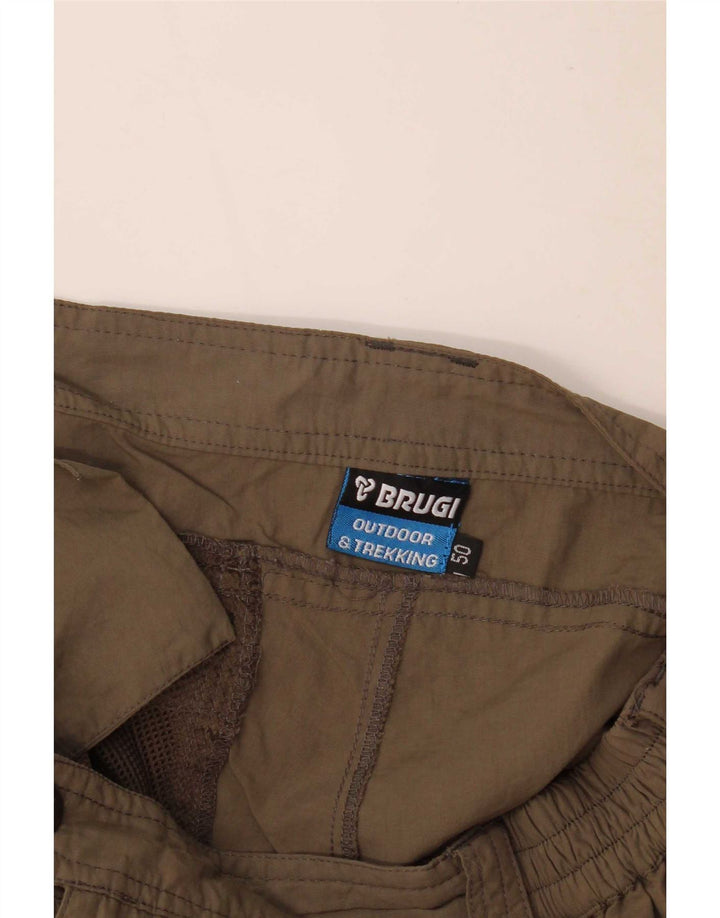 Brugi Pantalones cortos tipo cargo para hombre IT 50 Large W32 Khaki