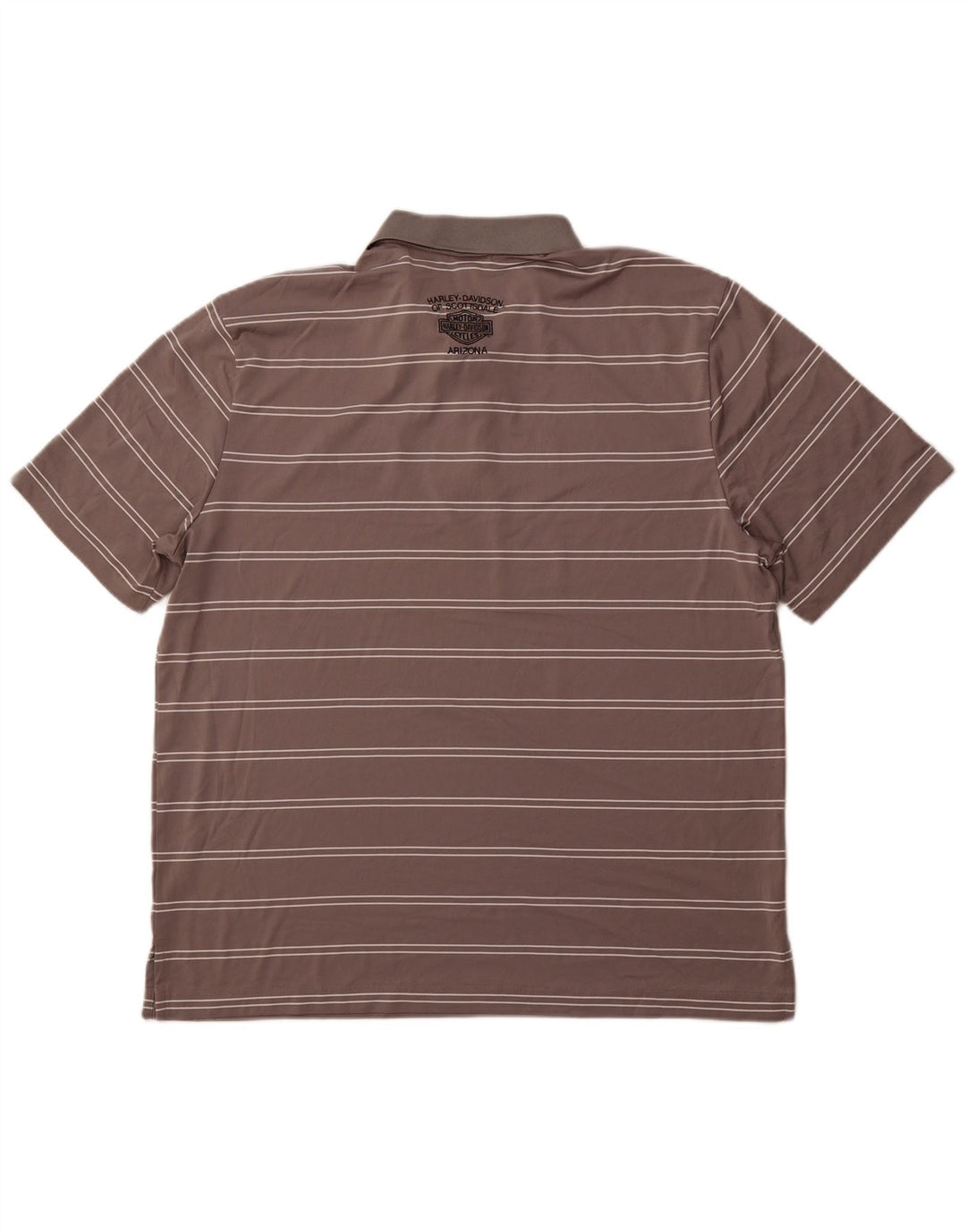 HARLEY DAVIDSON Polo Hombre XL Poliéster Rayas Gris