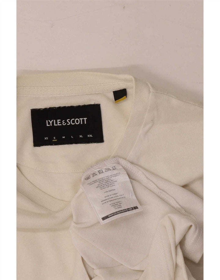 Lyle & Scott - Camiseta para hombre, talla pequeña, algodón blanco