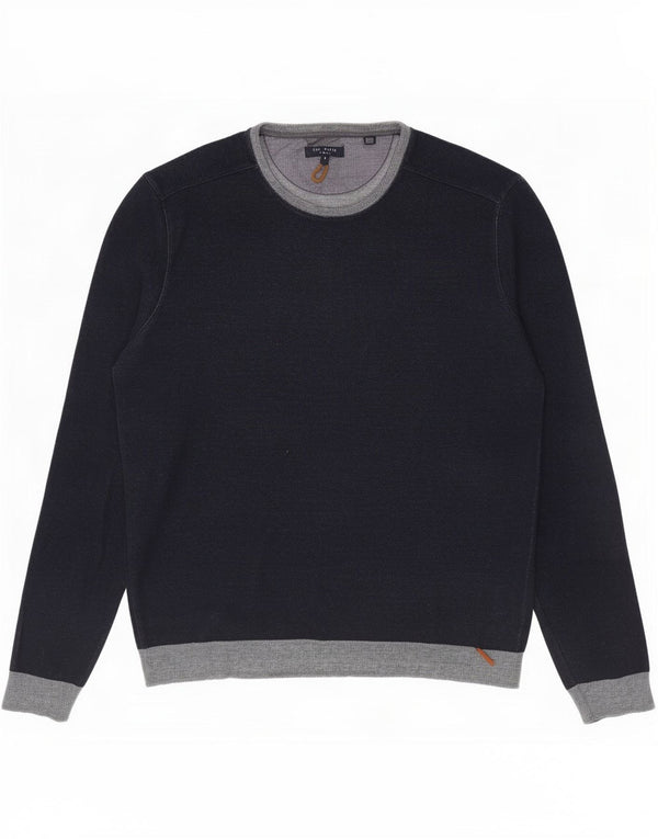 Ted Baker - Jersey de cuello redondo para hombre, talla 5 XL, color azul marino