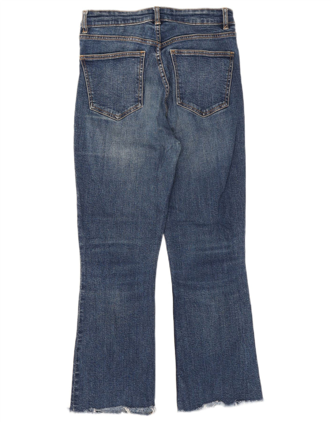 Zara Mujer Crop Bootcut Jeans EU 38 Small W28 L25 Azul