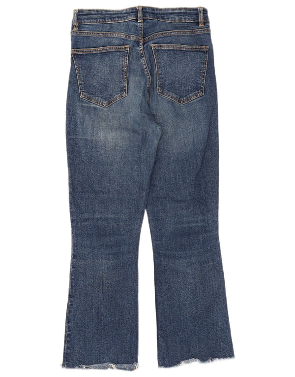 Zara Mujer Crop Bootcut Jeans EU 38 Small W28 L25 Azul