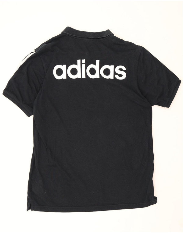 Adidas Mens Climalite Graphic Polo Shirt Grande Negro Algodón