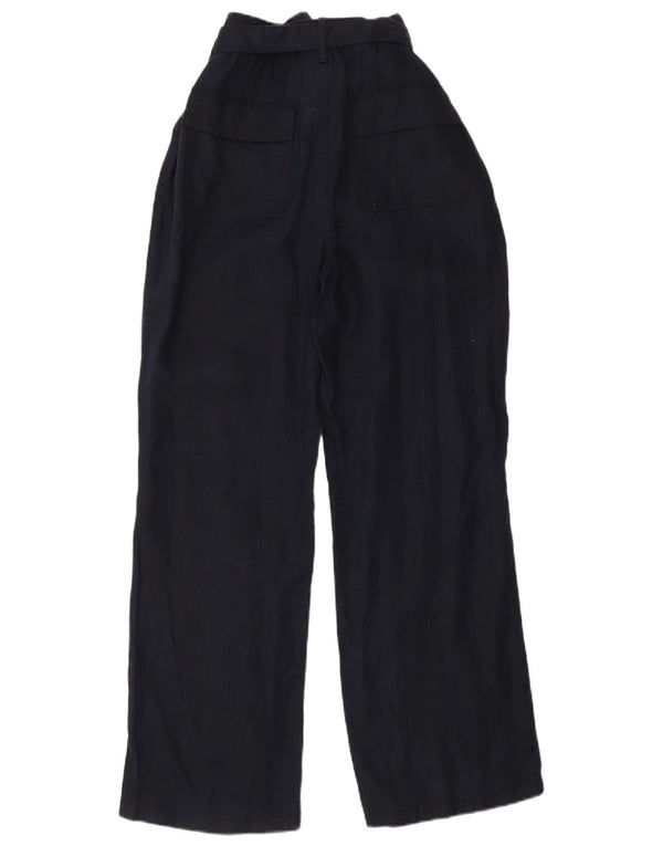 Marks & Spencer Pantalones de cintura alta para mujer UK 40 Large W29 L30 Azul marino