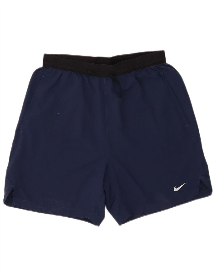 Nike Pantalones cortos deportivos Dri Fit para niños 13-14 años Azul marino Poliéster