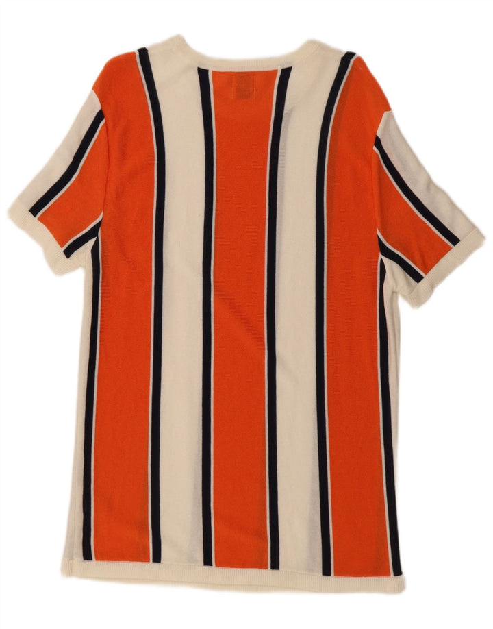 Zara Mujer Vestido Básico ES 40 XL Viscosa Rayas Blanco