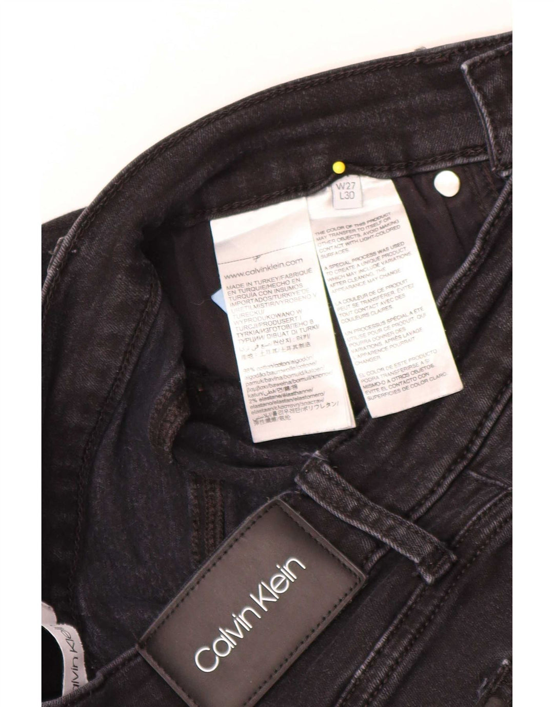 Calvin Klein Jeans Slim para Mujer W27 L28 Algodón Negro