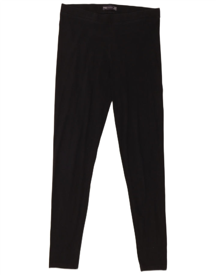 Marks & Spencer Leggings para mujer Reino Unido 12 Mediano Algodón negro
