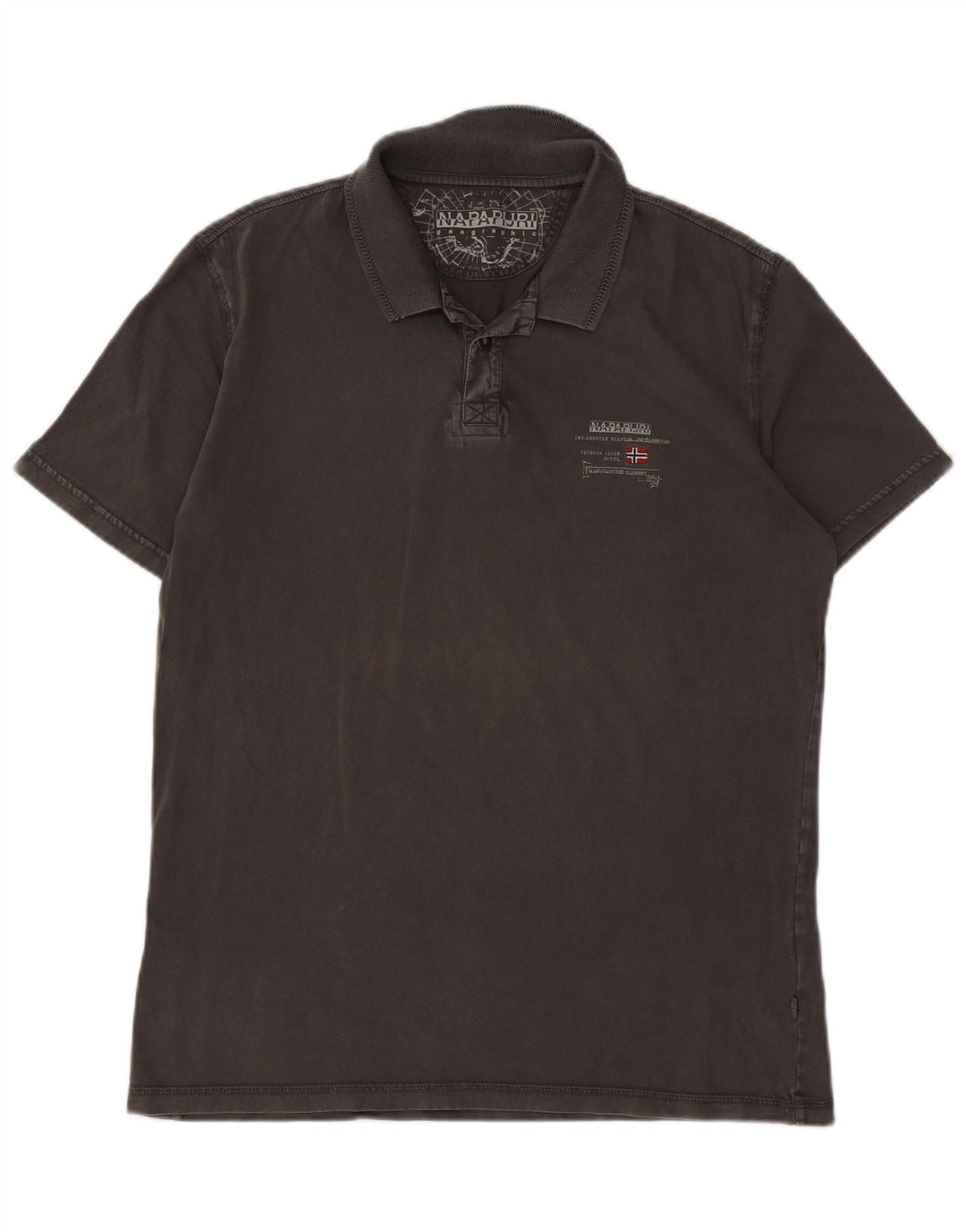 NAPAPIJRI Polo para hombre de algodón gris grande