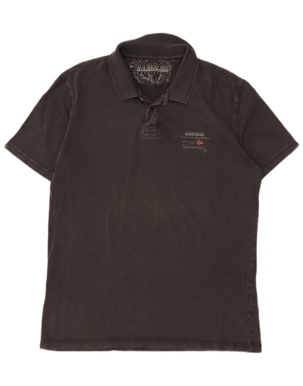 NAPAPIJRI Polo para hombre de algodón gris grande