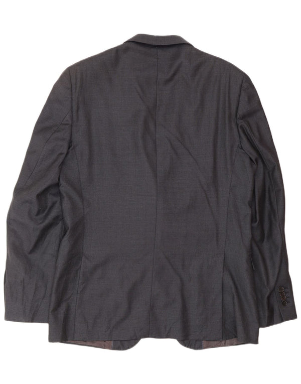 MASSIMO DUTTI Chaqueta tipo blazer de 2 botones para hombre EU 52 Large Lana azul marino