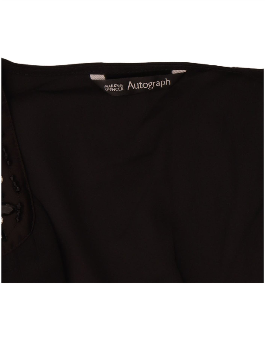 Marks & Spencer Blusa sin Mangas Autograph para Mujer UK 42 Medium Black