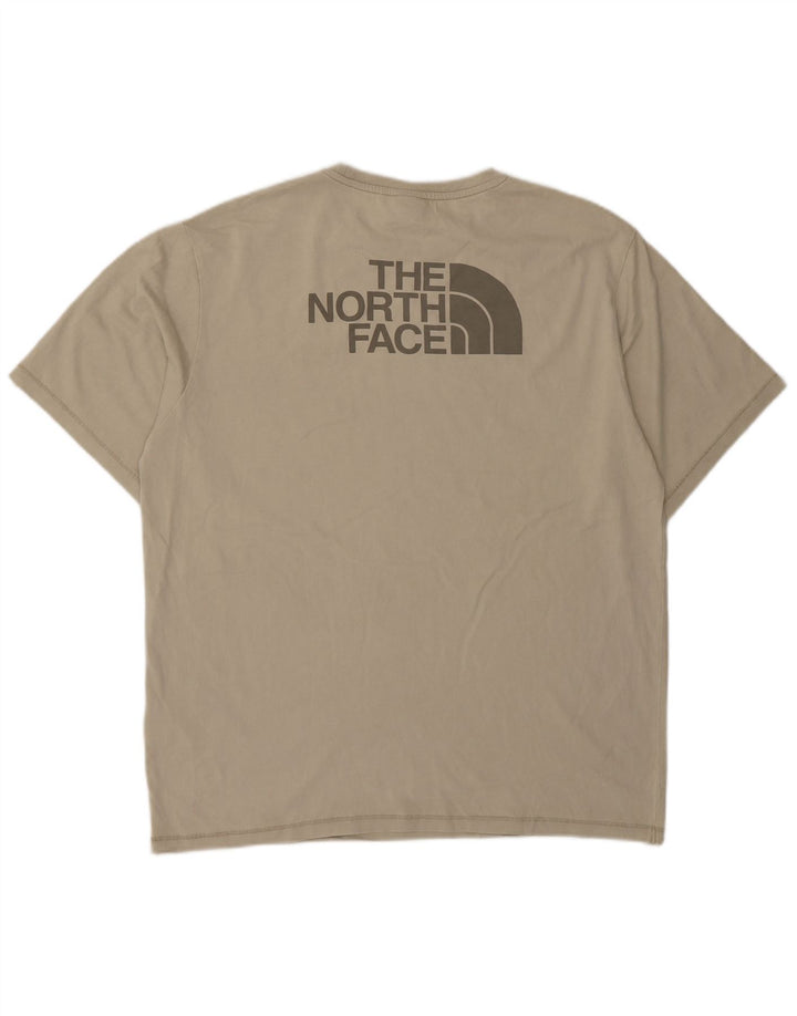 The North Face Hombre Camiseta Gráfica Top Algodón Beige Medio