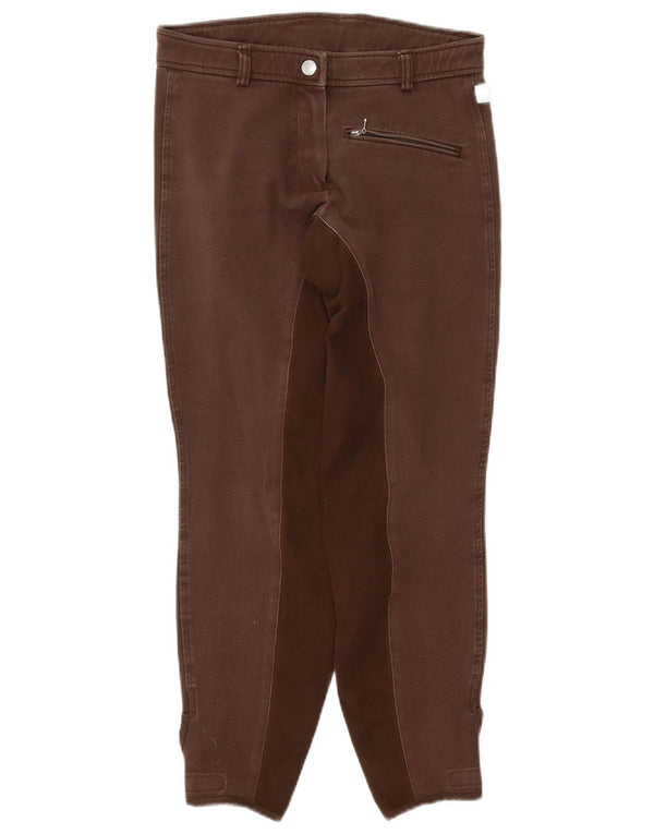Pantalones de montar vintage para mujer EU 38 Medium W28 L27 Brown Colourblock