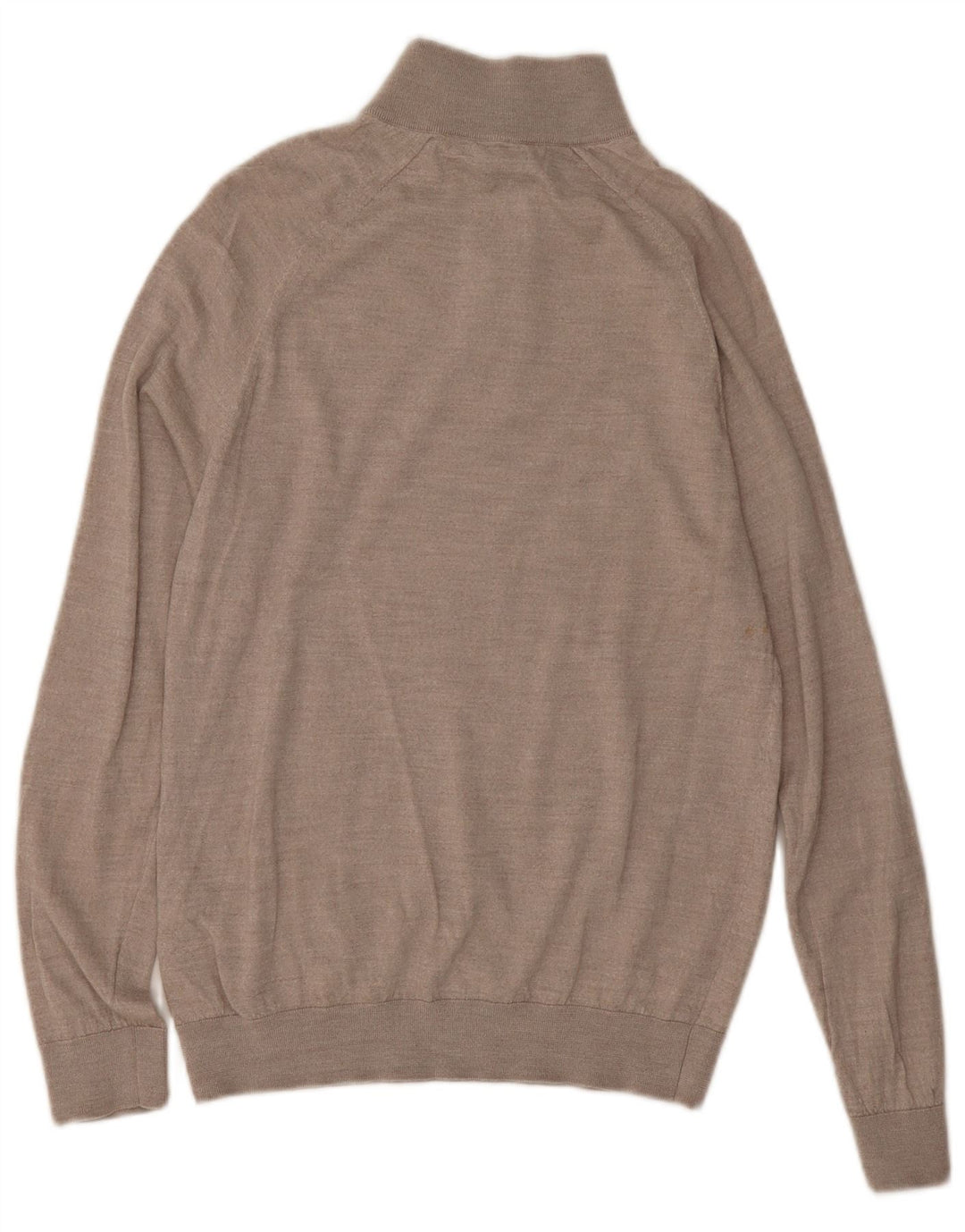 REISS Jersey con cuello y cremallera para hombre, talla grande, lana gris